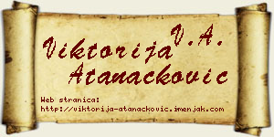 Viktorija Atanacković vizit kartica